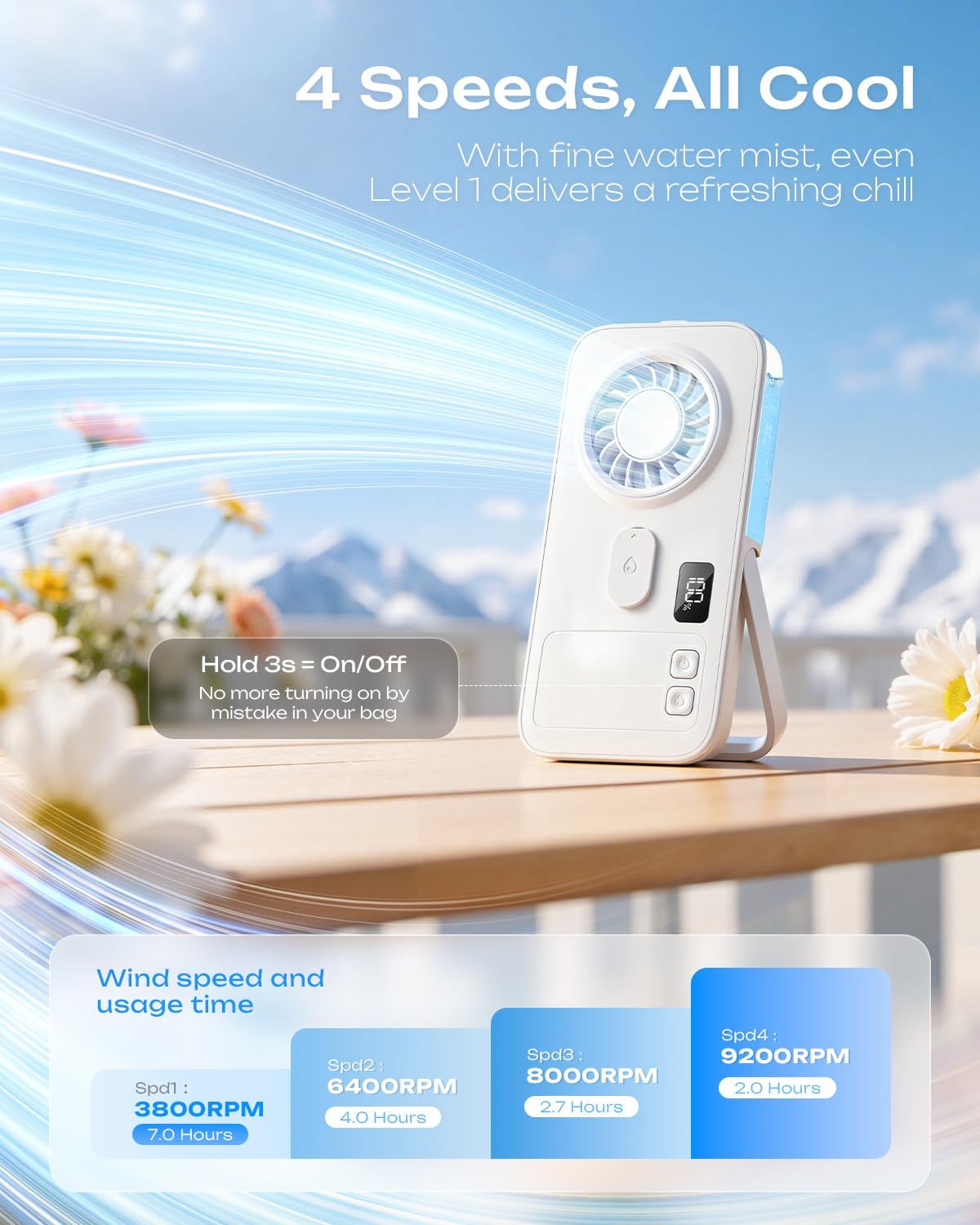 Mini Handheld Misting Fan