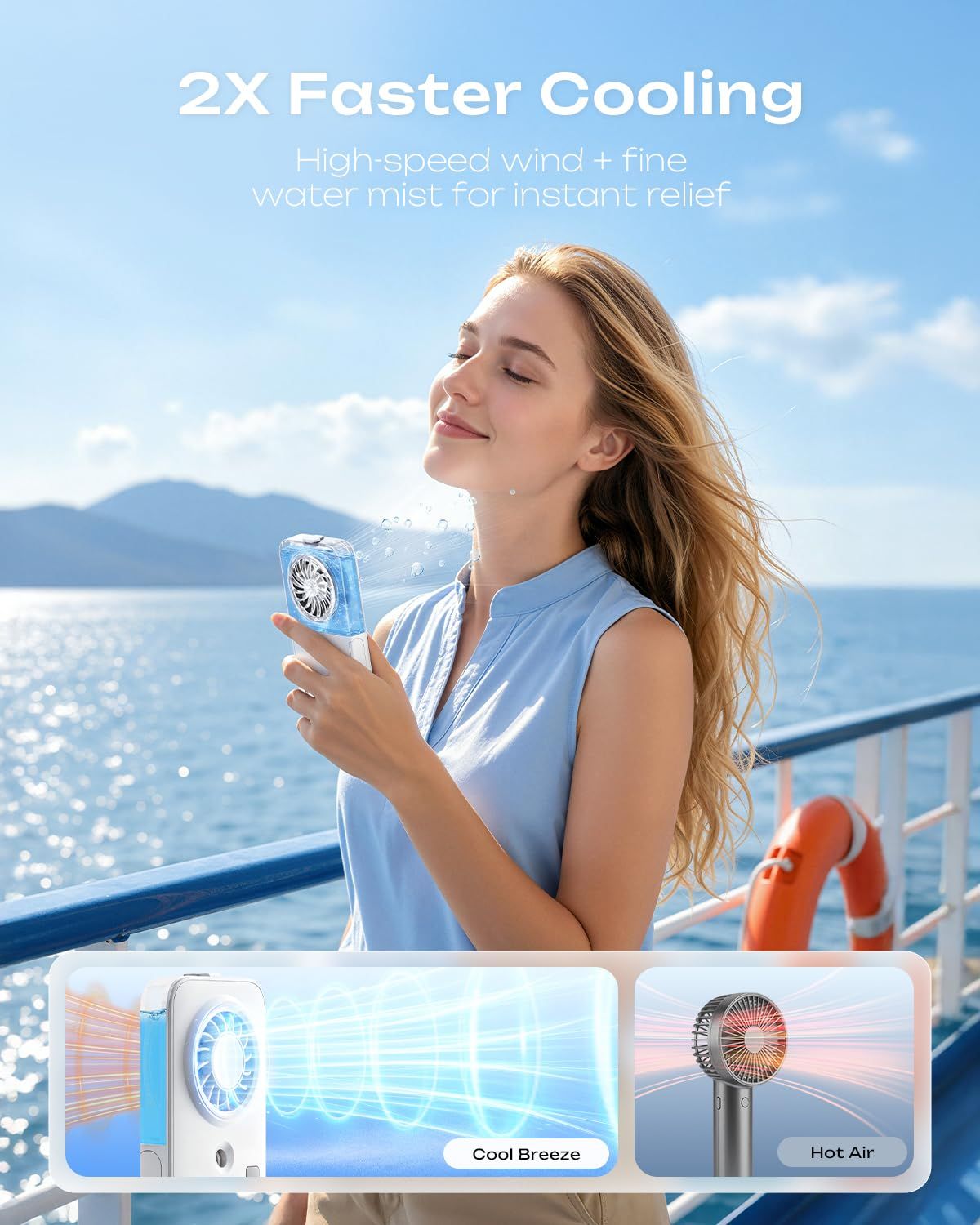 Mini Handheld Misting Fan