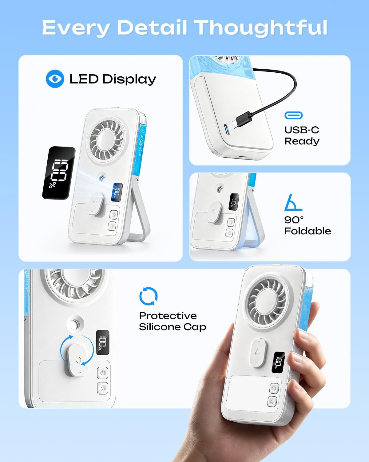 Mini Handheld Misting Fan