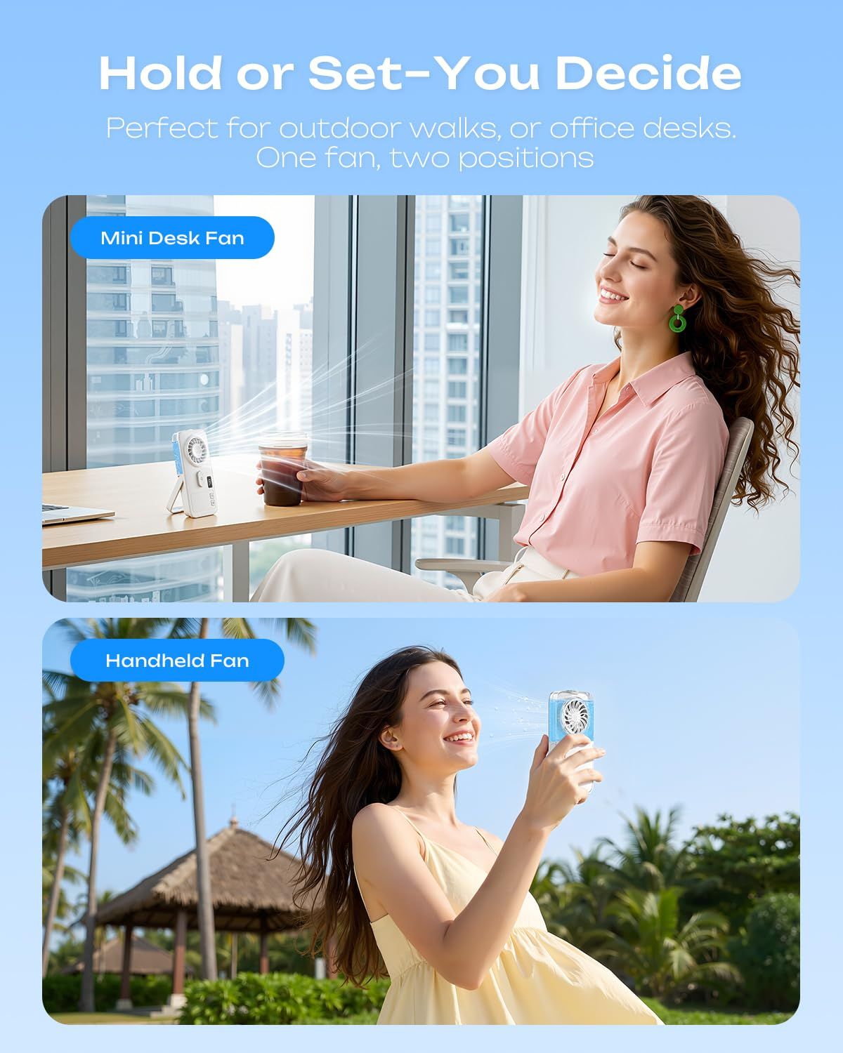 Mini Handheld Misting Fan