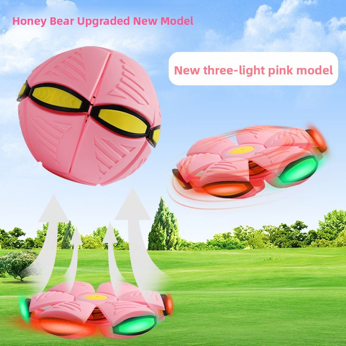 Magic Deformable Flashing Flying Saucer Ball