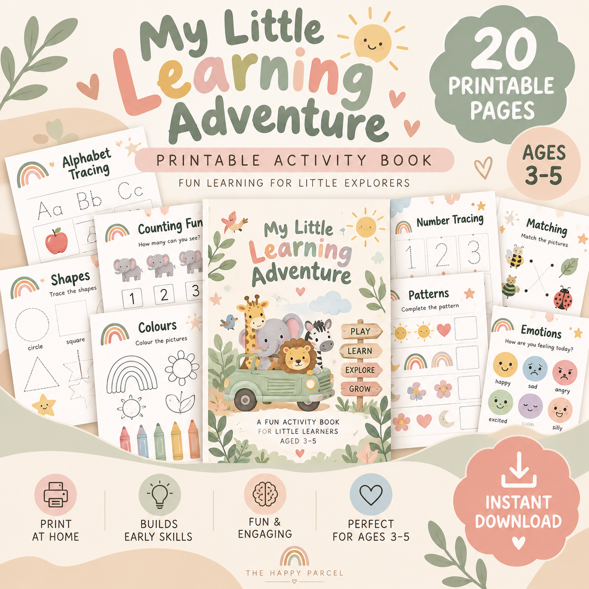 My Little Learning Adventure | Printable Preschool Activity Book | Ages 3–5