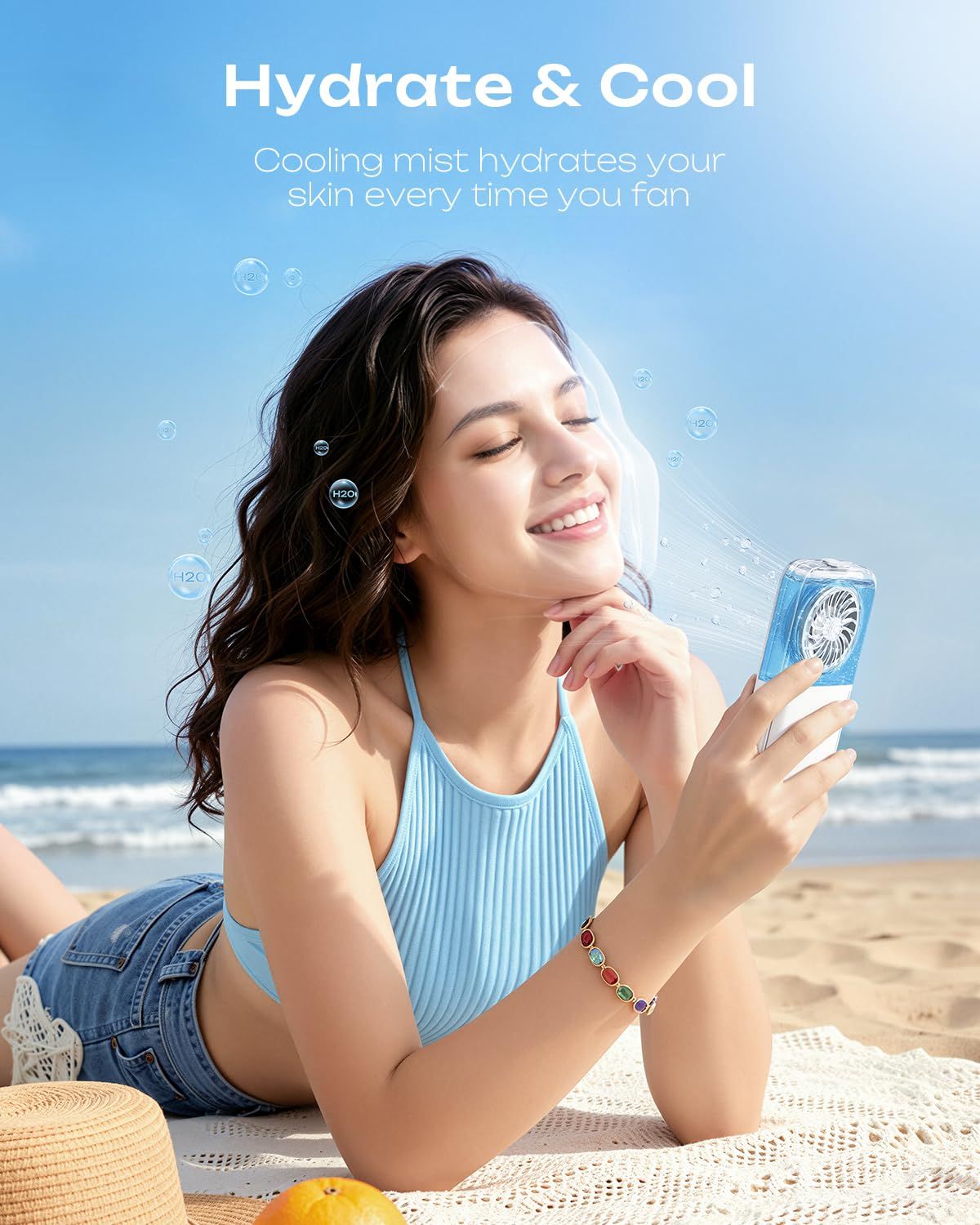 Mini Handheld Misting Fan