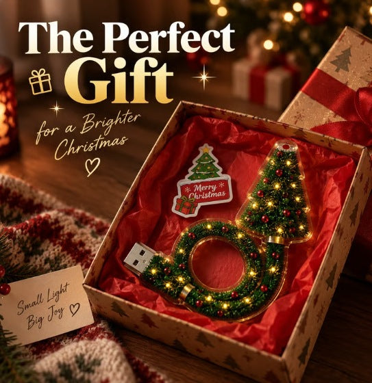 Creative Christmas Tree Shaped USB Projection Light